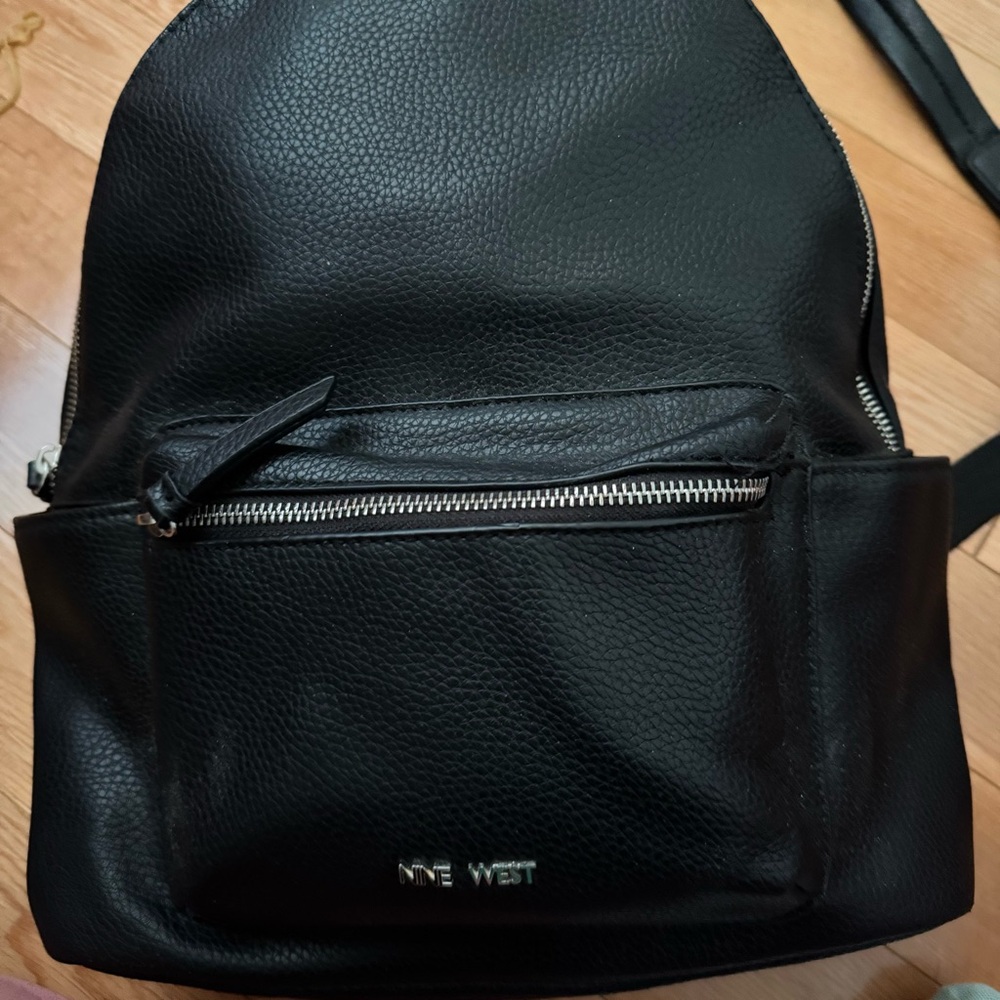 Nine West Black Textured Backpack